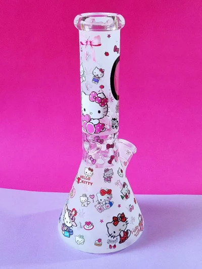 12.5" Hello Kitty "Pink Paradise" Thick Beaker Glass Bong