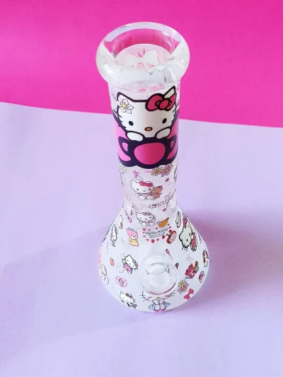 12.5" Hello Kitty "Pink Paradise" Thick Beaker Glass Bong