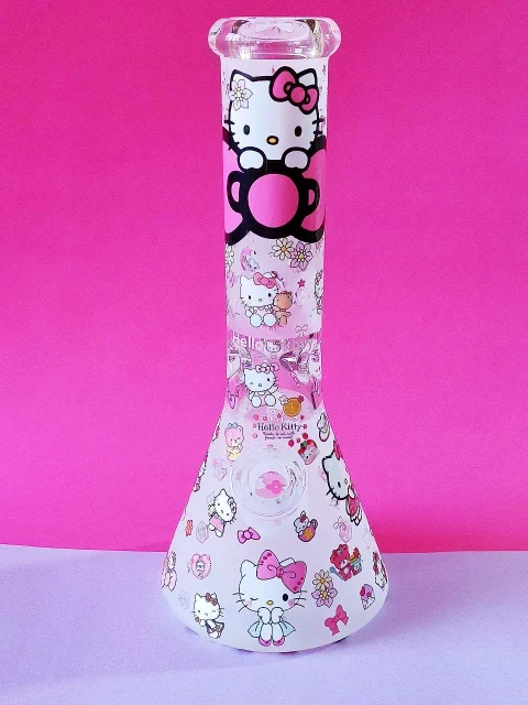 12.5" Hello Kitty "Pink Paradise" Thick Beaker Glass Bong