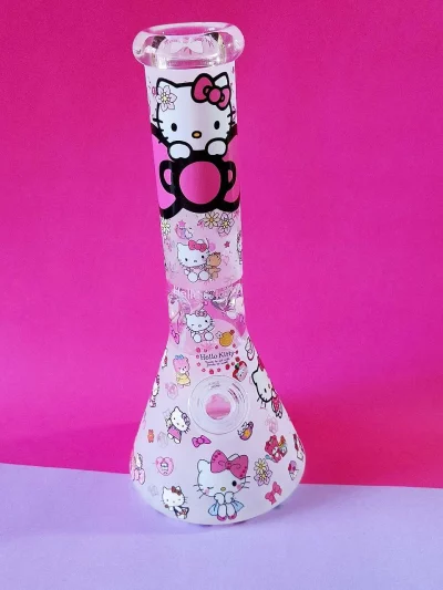 12.5" Hello Kitty "Pink Paradise" Thick Beaker Glass Bong
