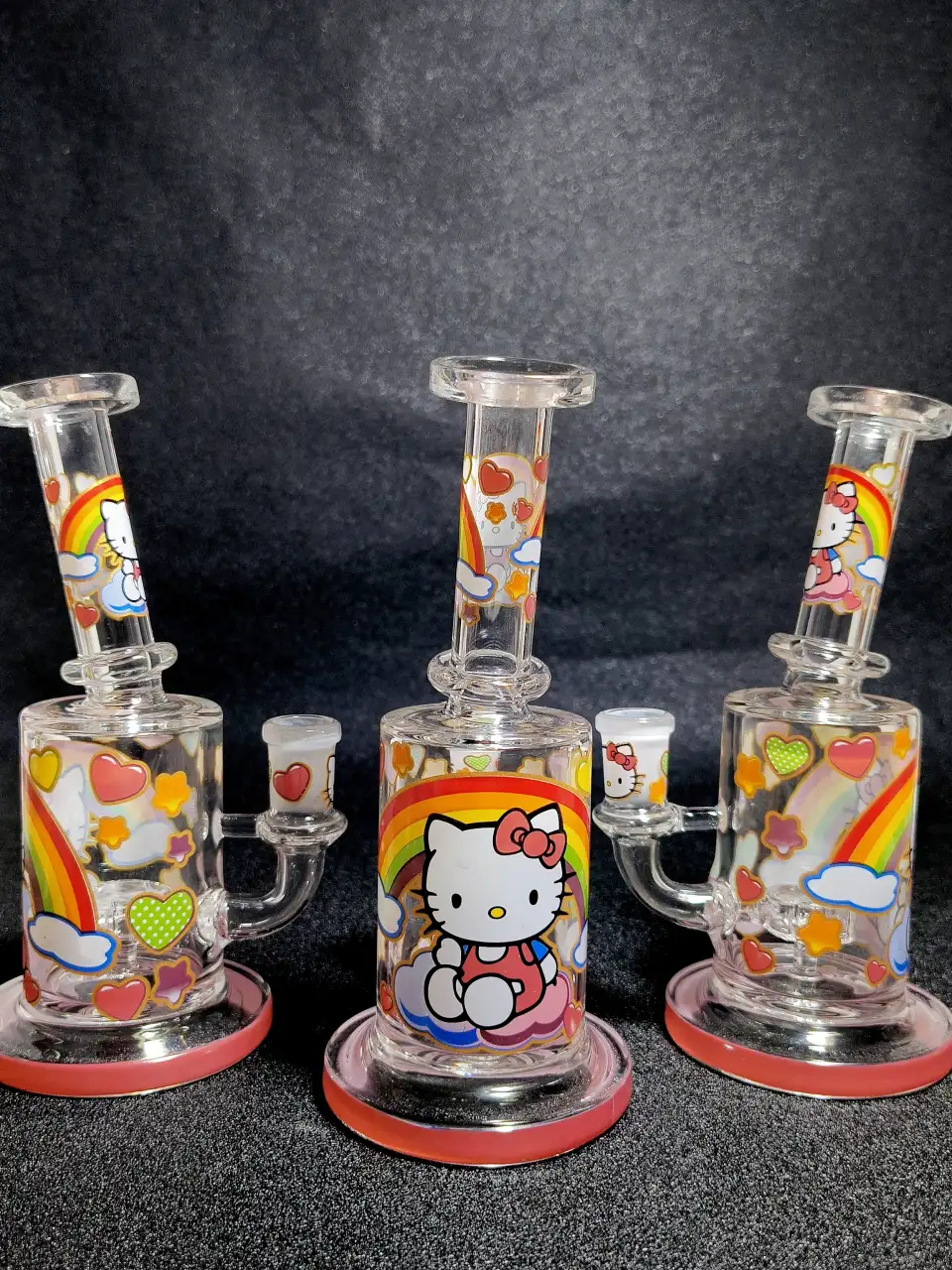Hello Kitty Sanrio Rainbow Heart Mini Bong | Cloudy Love