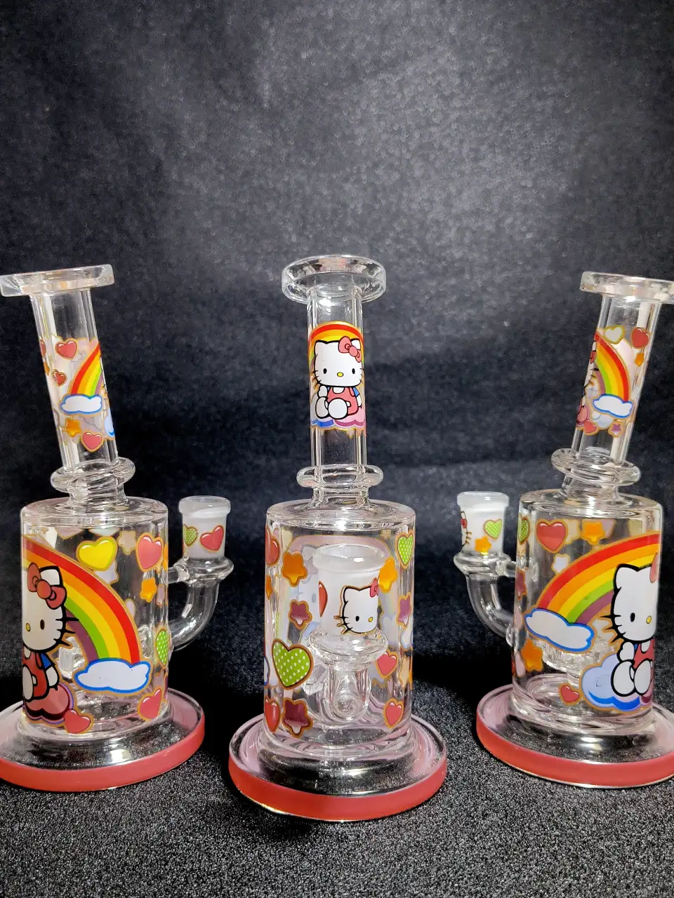 Hello Kitty Sanrio Rainbow Heart Mini Bong | Cloudy Love