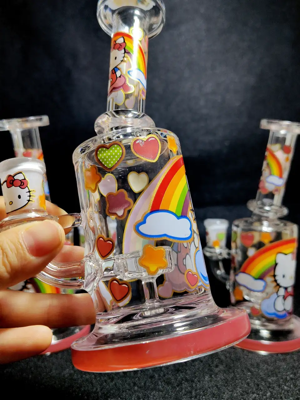 Hello Kitty Sanrio Rainbow Heart Mini Bong | Cloudy Love