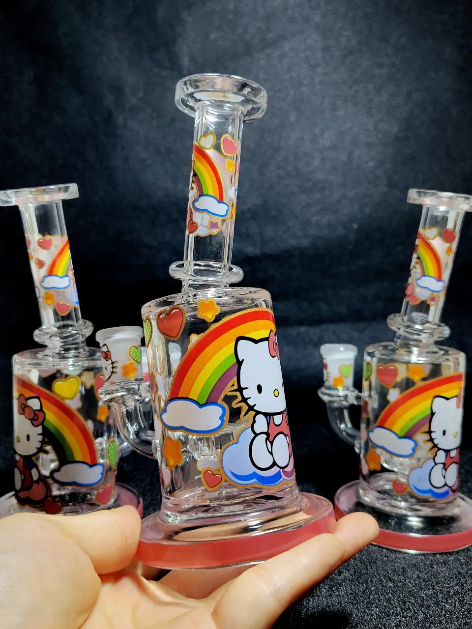 Hello Kitty Sanrio Rainbow Heart Mini Bong | Cloudy Love