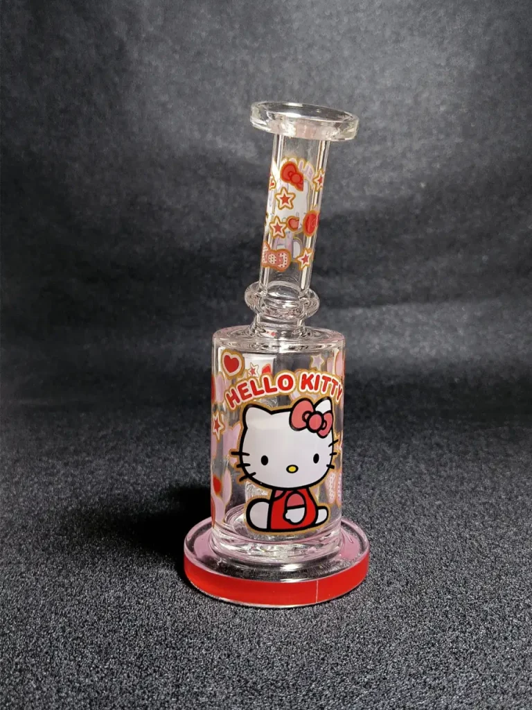 Hello Kitty Red Bow Hearts Mini Bong /Dab Rig