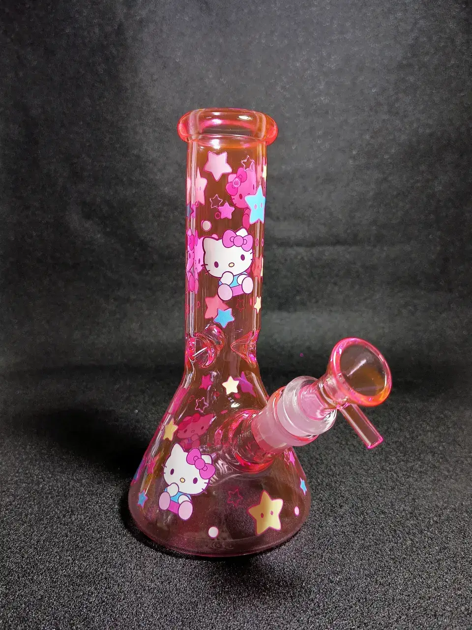 Hello Kitty Sanrio Starry Sky Pink Beaker Glass Bong