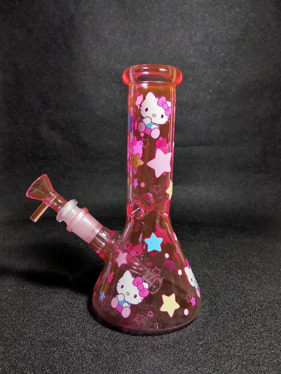 Hello Kitty Sanrio Starry Sky Pink Beaker Glass Bong