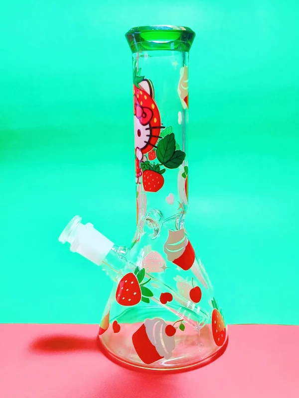 9" Hello Kitty Strawberry Beaker Base Bong