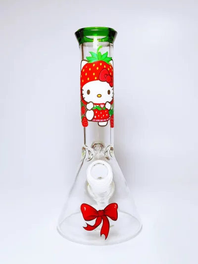 8" Hello Kitty Strawberry Beaker Base Bong