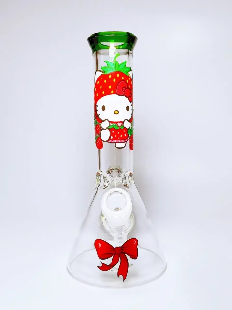 8" Hello Kitty Strawberry Beaker Base Bong
