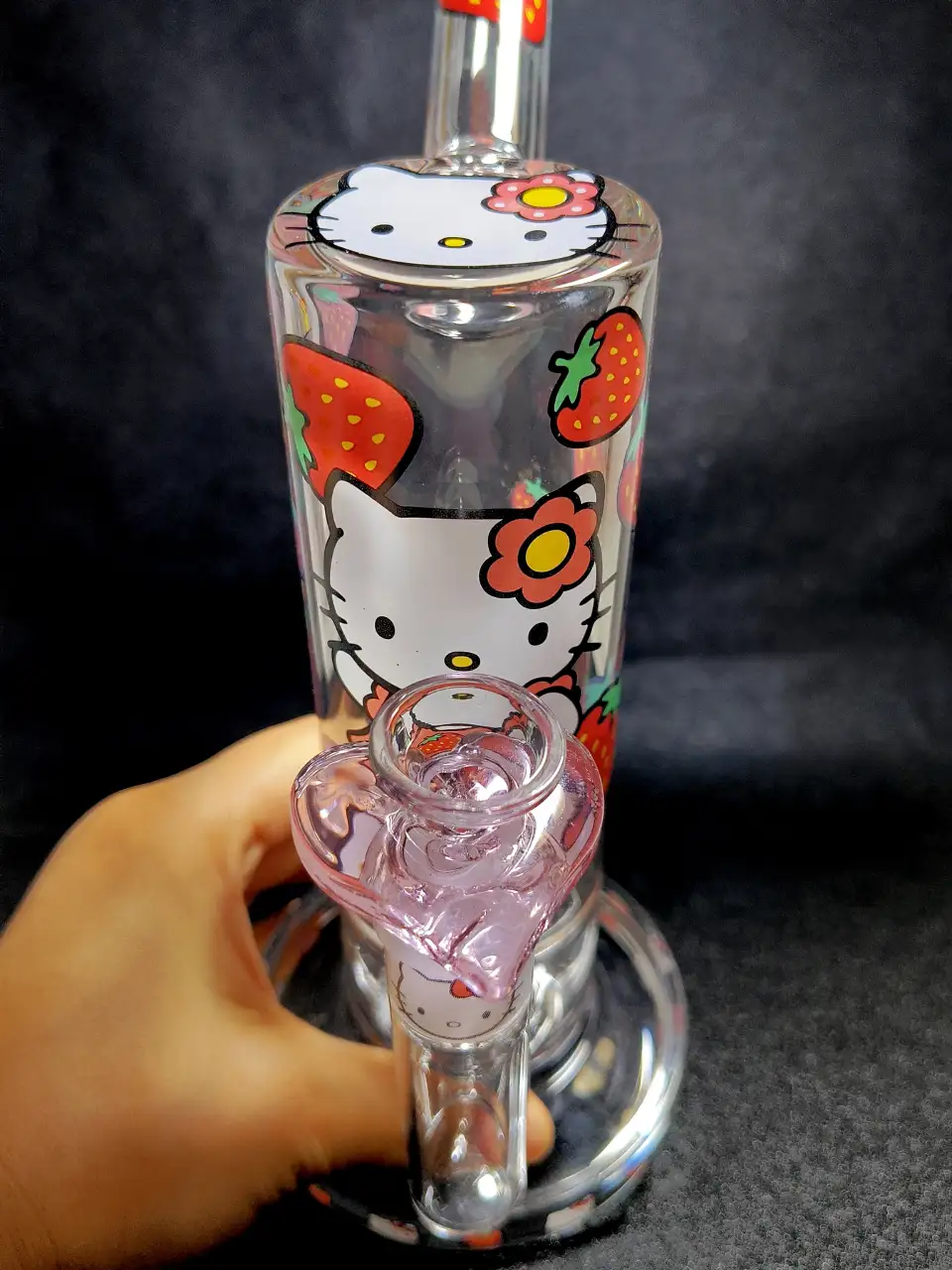 Hello Kitty Sanrio Strawberry Garden Glass Bong