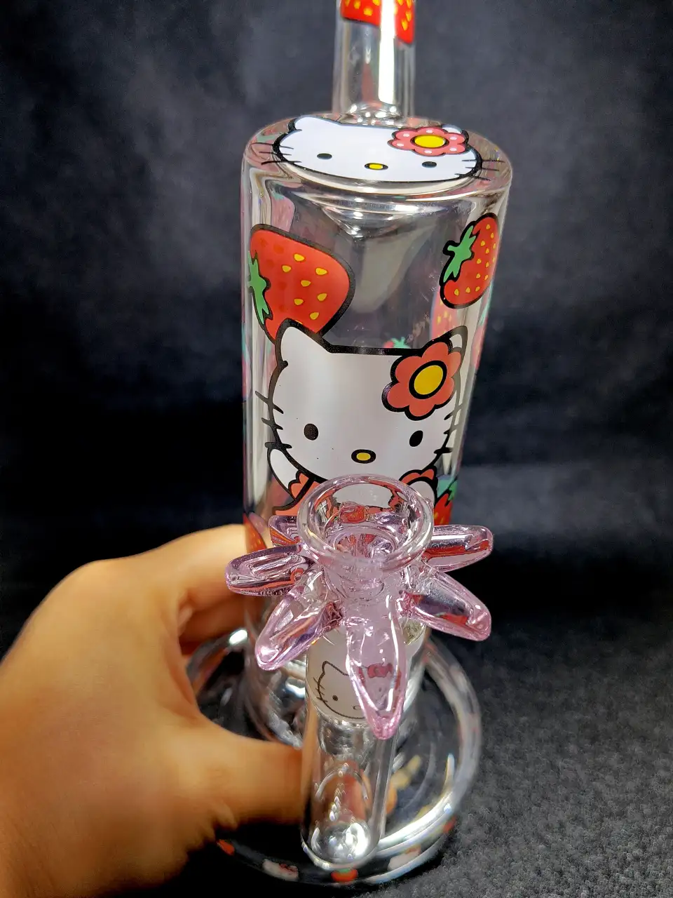 Hello Kitty Sanrio Strawberry Garden Glass Bong