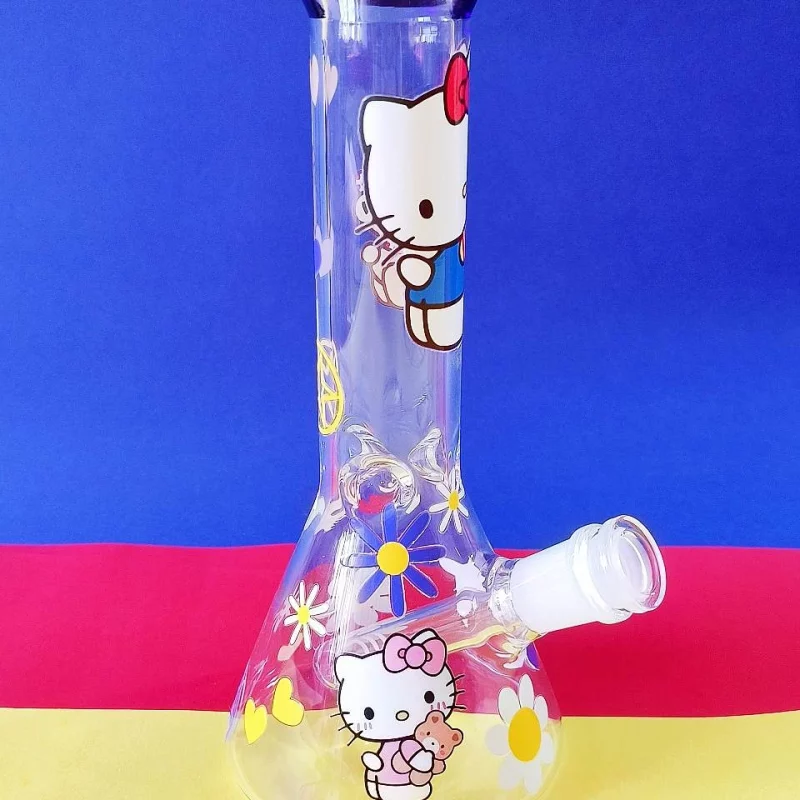9" Hello Kitty with Bear Glass Beaker Bong