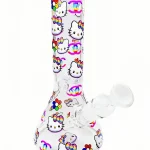 8" Hello Kitty x Chanel Rainbow Beaker Glass Bong