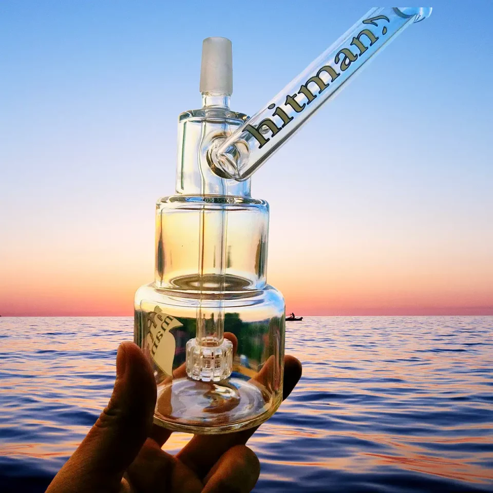 7.5" Hitman Glass Triple-Chamber Mini Dab Rig