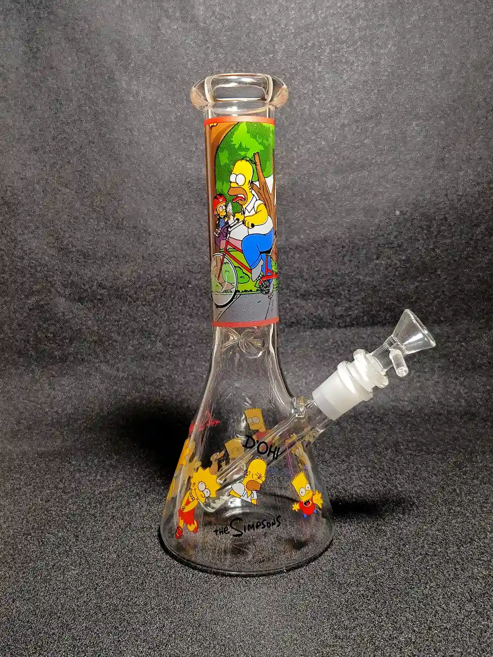 10" Homer Simpson & Family The Simpsons D'OH! Biking Beaker Glass Bong