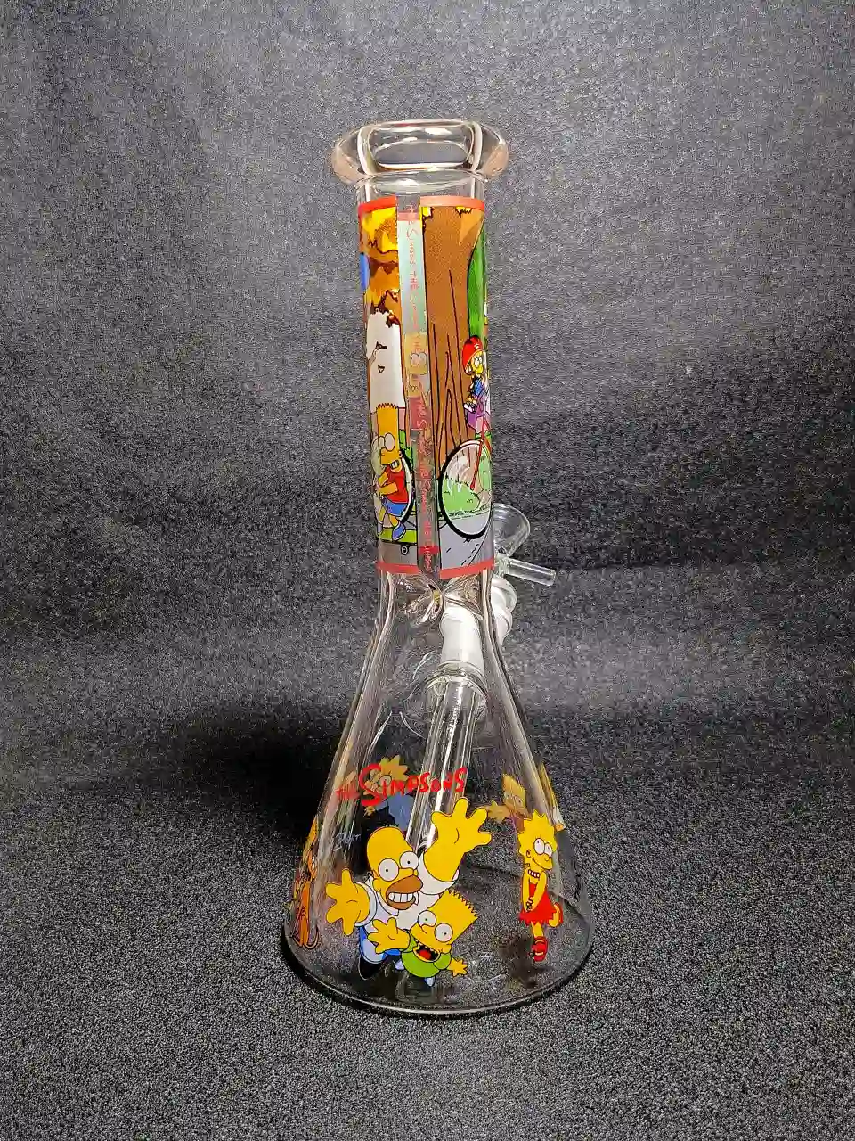 10" Homer Simpson & Family The Simpsons D'OH! Biking Beaker Glass Bong