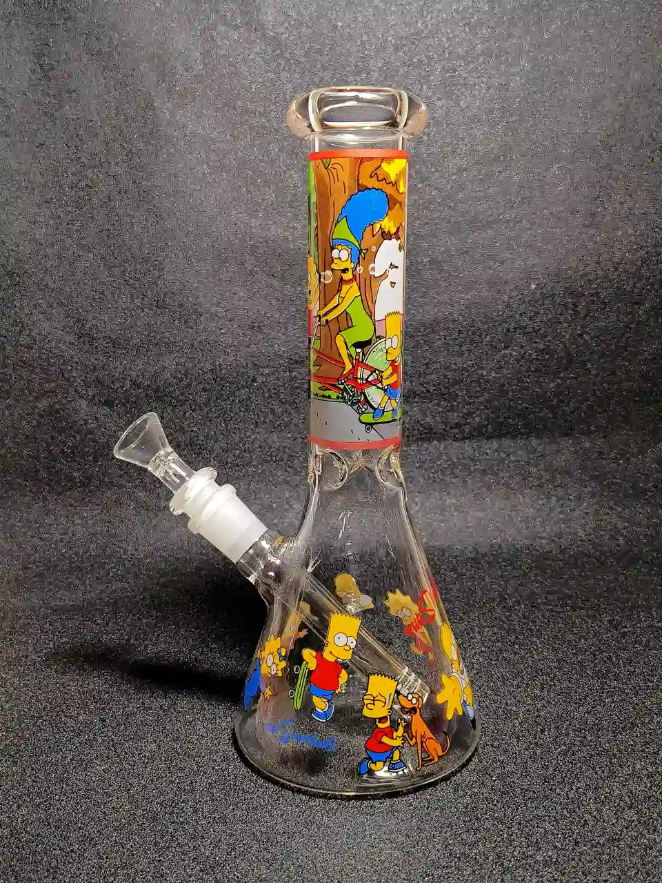 10" Homer Simpson & Family The Simpsons D'OH! Biking Beaker Glass Bong