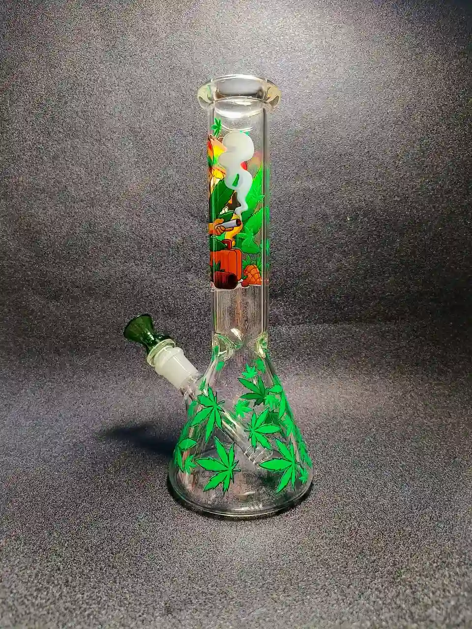 Lisa Simpson Green Leaf Beaker Glass Bong