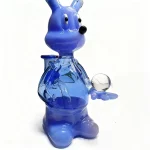 6" Honey Bear Dab Rig Blue Glass Bong