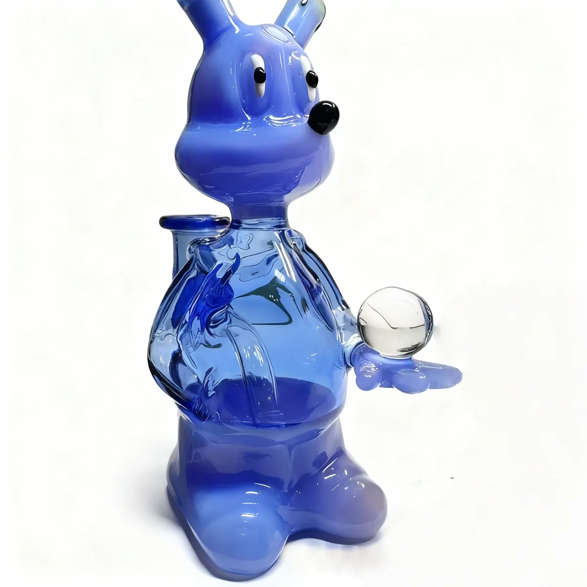 6" Honey Bear Dab Rig Blue Glass Bong