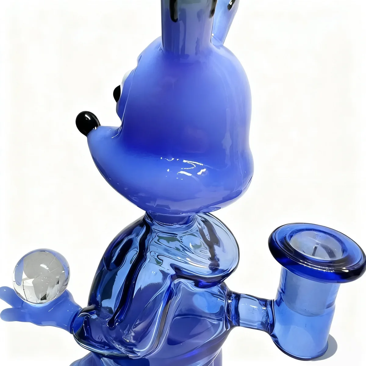 6" Honey Bear Dab Rig Blue Glass Bong