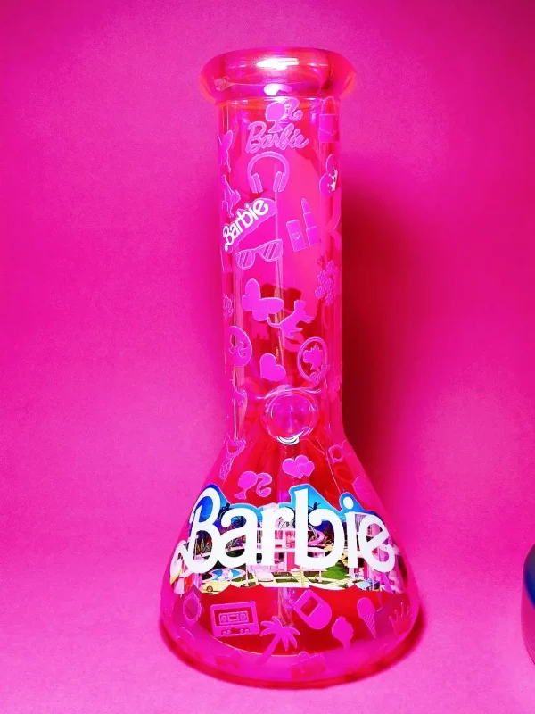 10″ 5mm Hot Pink Iridescent Bong | Drive to Barbie’s Dream House