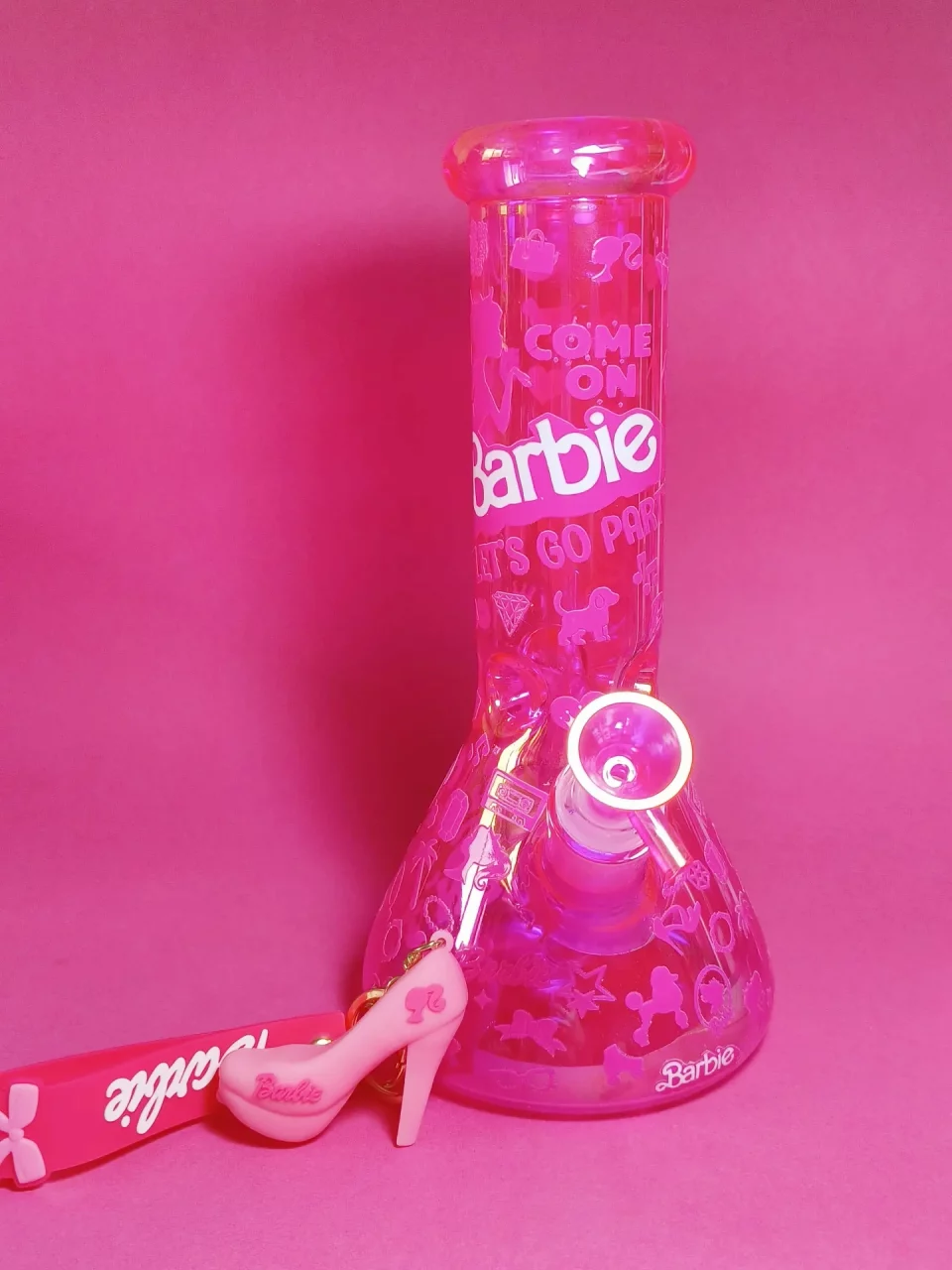 Hot Pink Iridescent Sparkling Barbie Bong
