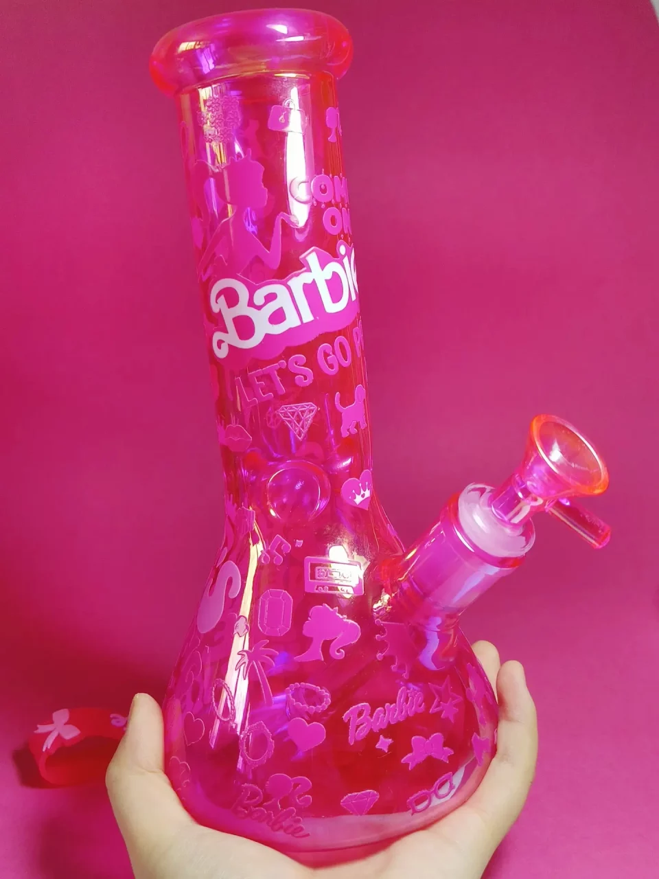 Hot Pink Iridescent Sparkling Barbie Bong