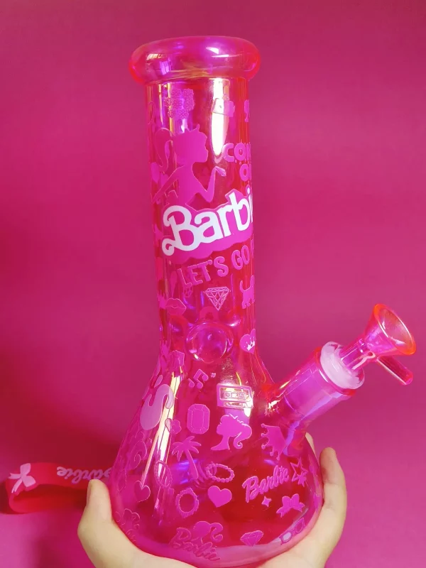 Hot Pink Iridescent Sparkling Barbie Bong