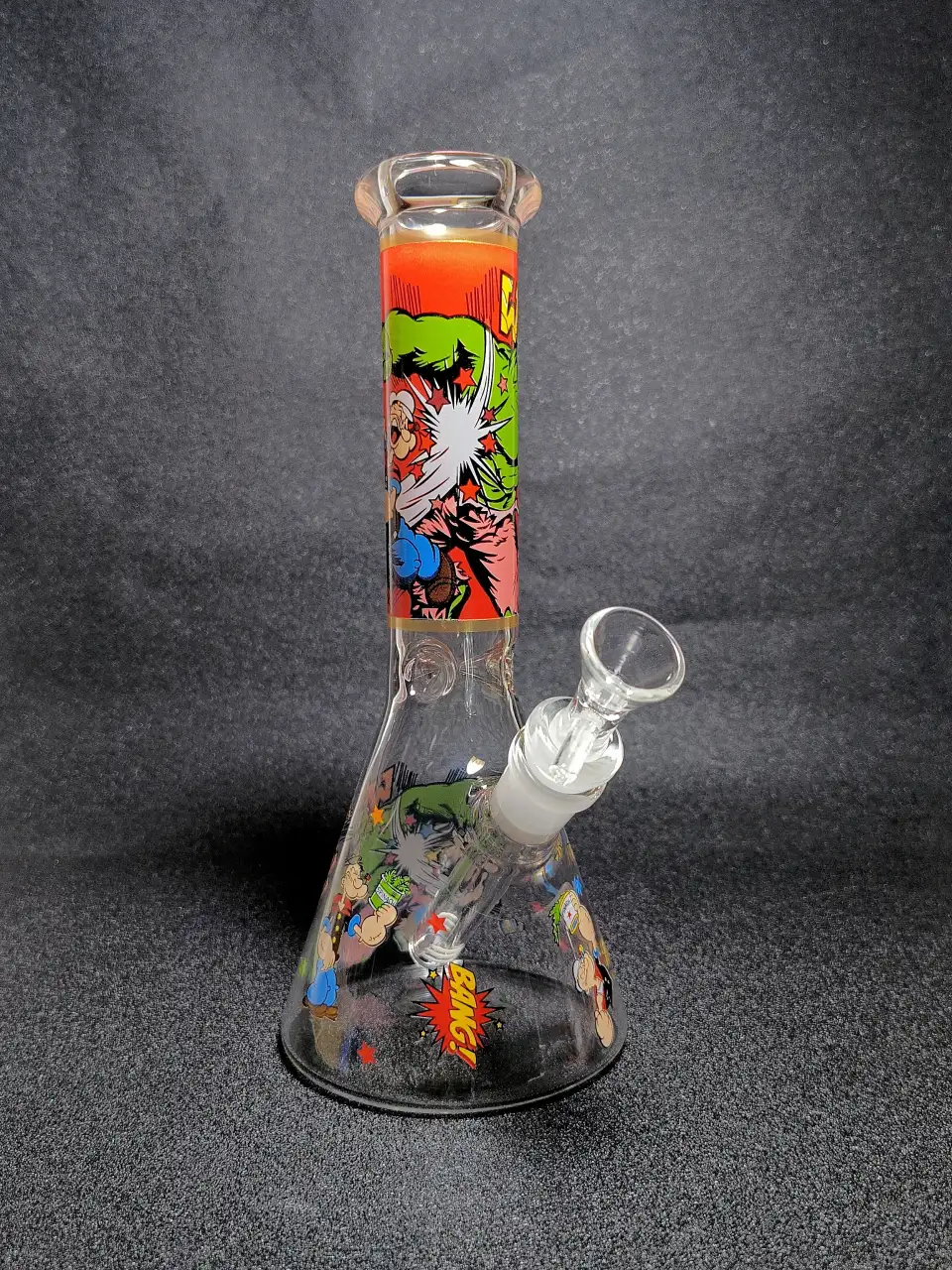 10" Hulk vs. Popeye Comic Crossover Clash Beaker Glass Bong
