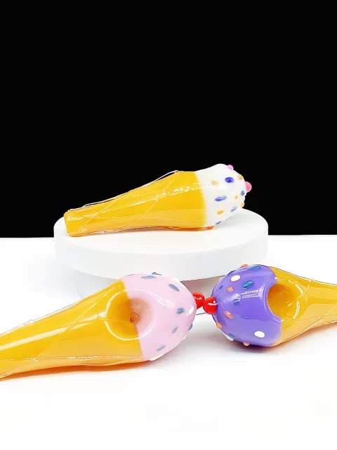Ice Cream Cone Glass Hand Pipe