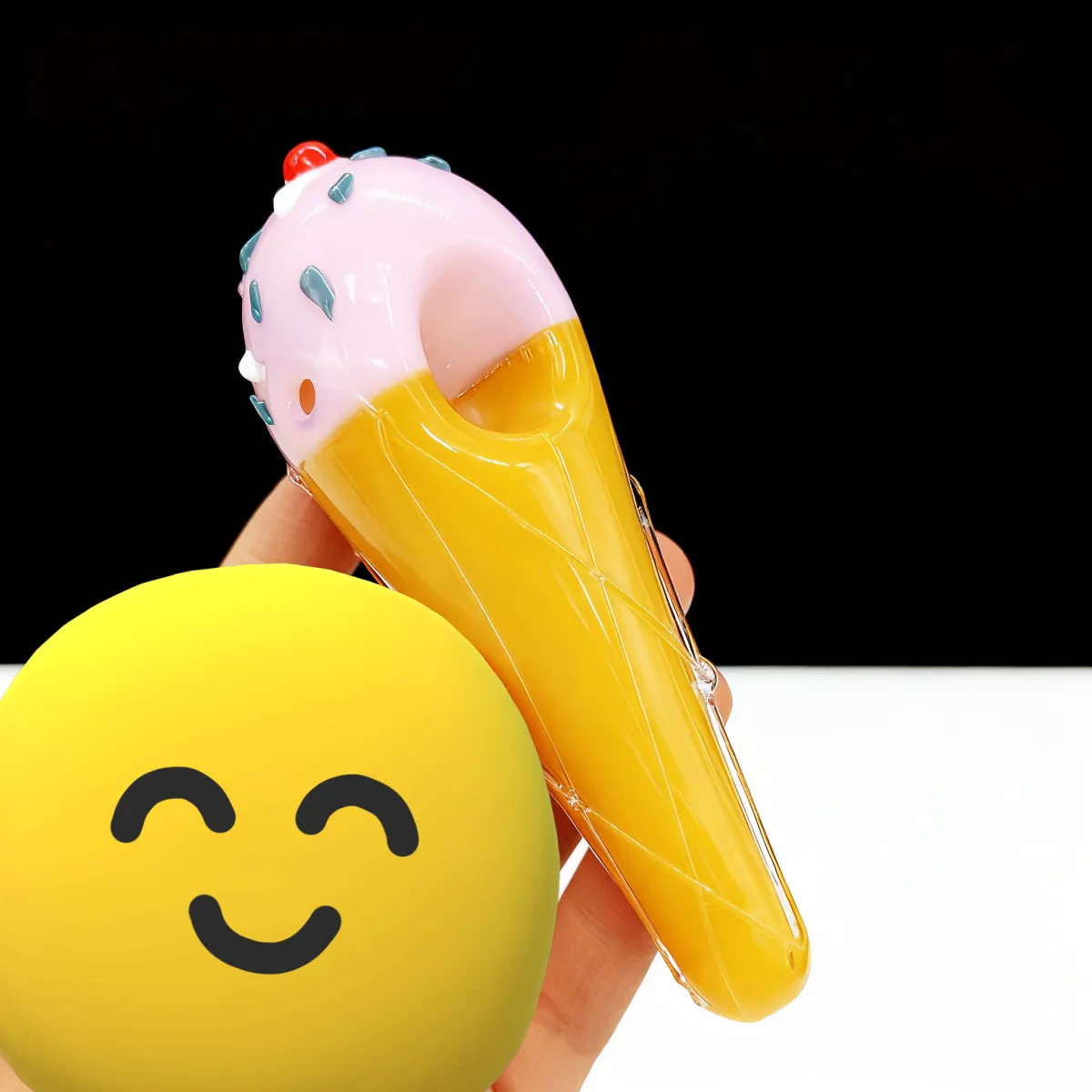 Ice Cream Cone Glass Hand Pipe