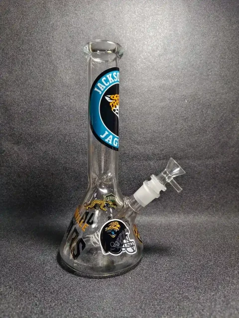10″ NFL Jacksonville Jaguars Beaker Glass Bong 10" NFL Jacksonville Jaguars Beaker Glass Bong