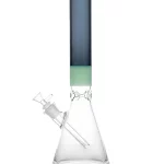 16" 5mm Jade & Smoke Beaker Bong with Ultra-Thick Glass Base