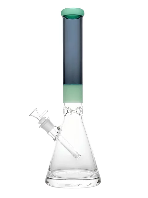 16" Jade & Smoke Encallmo Beaker Bong with Ultra-Thick Glass Base