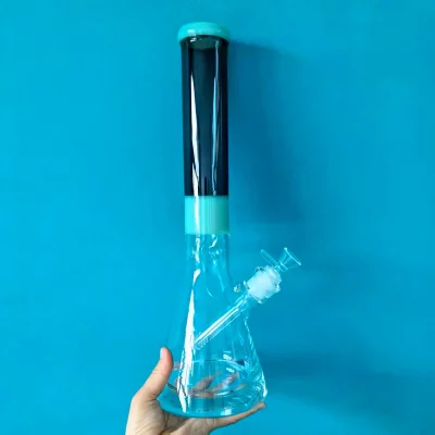 16" Jade & Smoke Encallmo Beaker Bong with Ultra-Thick Glass Base