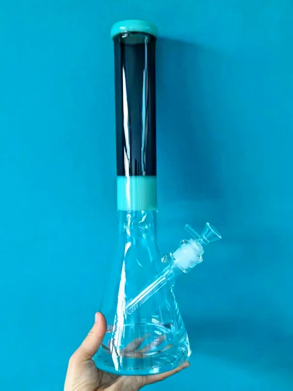 16" Jade & Smoke Encallmo Beaker Bong with Ultra-Thick Glass Base