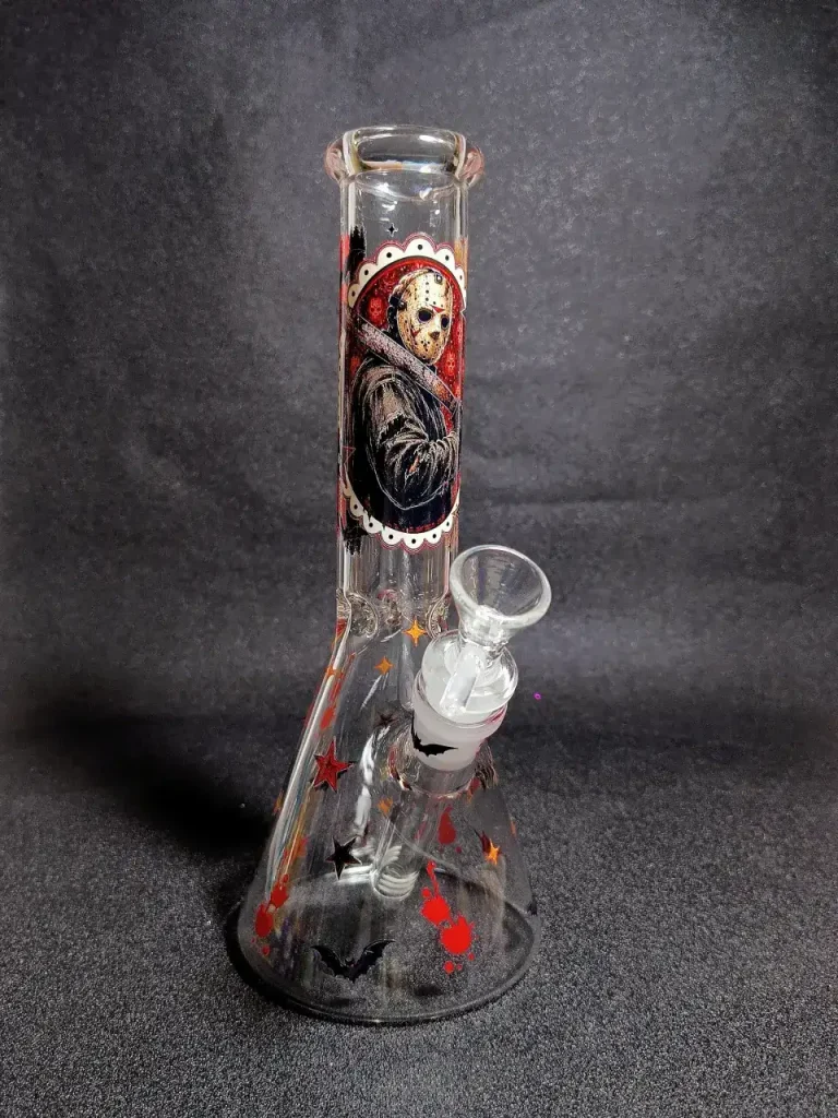 Jason Voorhees Friday the 13th Bloody Machete Beaker Glass Bong