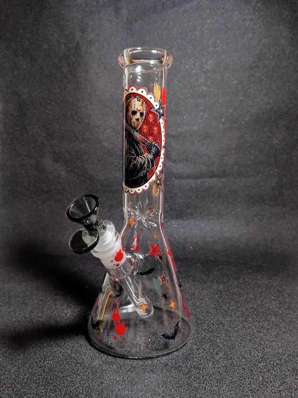 Jason Voorhees Friday the 13th Bloody Machete Beaker Glass Bong