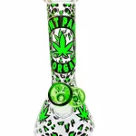 8" Jungle Leopard “It’s Organic” Beaker Glass Bong