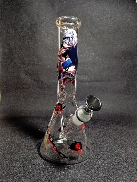 Ken Kaneki Tokyo Ghoul White-Haired Awakening Beaker Glass Bong