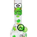 8" Keroppi Fresh Green Pond Beaker Glass Bong