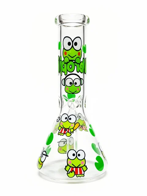 8″ Keroppi Fresh Green Pond Beaker Glass Bong 8" Keroppi Fresh Green Pond Beaker Glass Bong