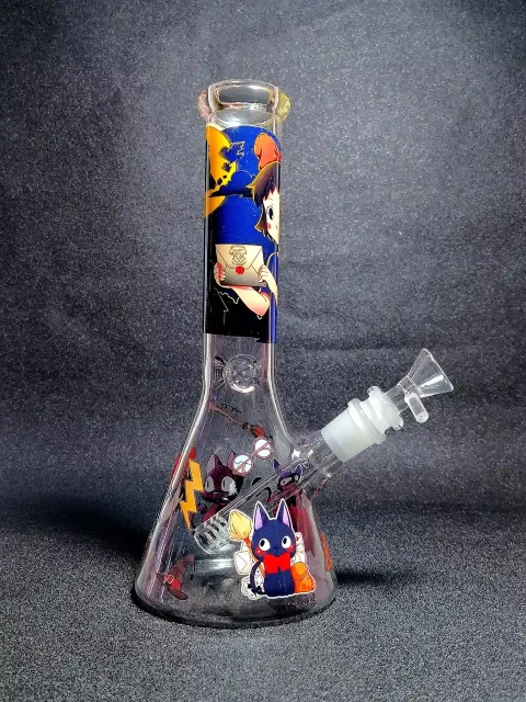 Kiki’s Delivery Service Kiki & Jiji Anime Beaker Glass Bong Kiki's Delivery Service Kiki & Jiji Anime Beaker Glass Bong