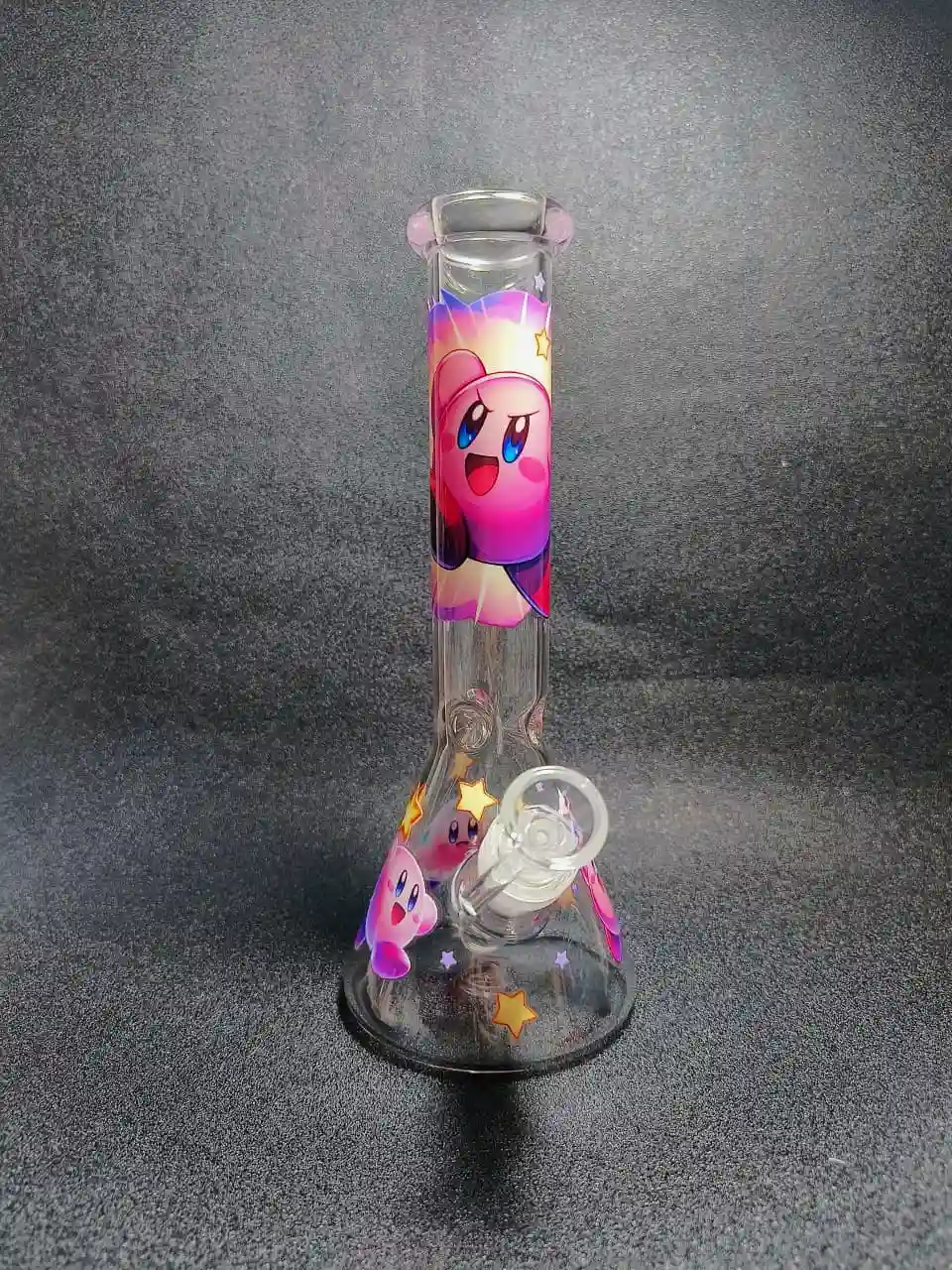 10" Kirby Colorful Star Beaker Glass Bong