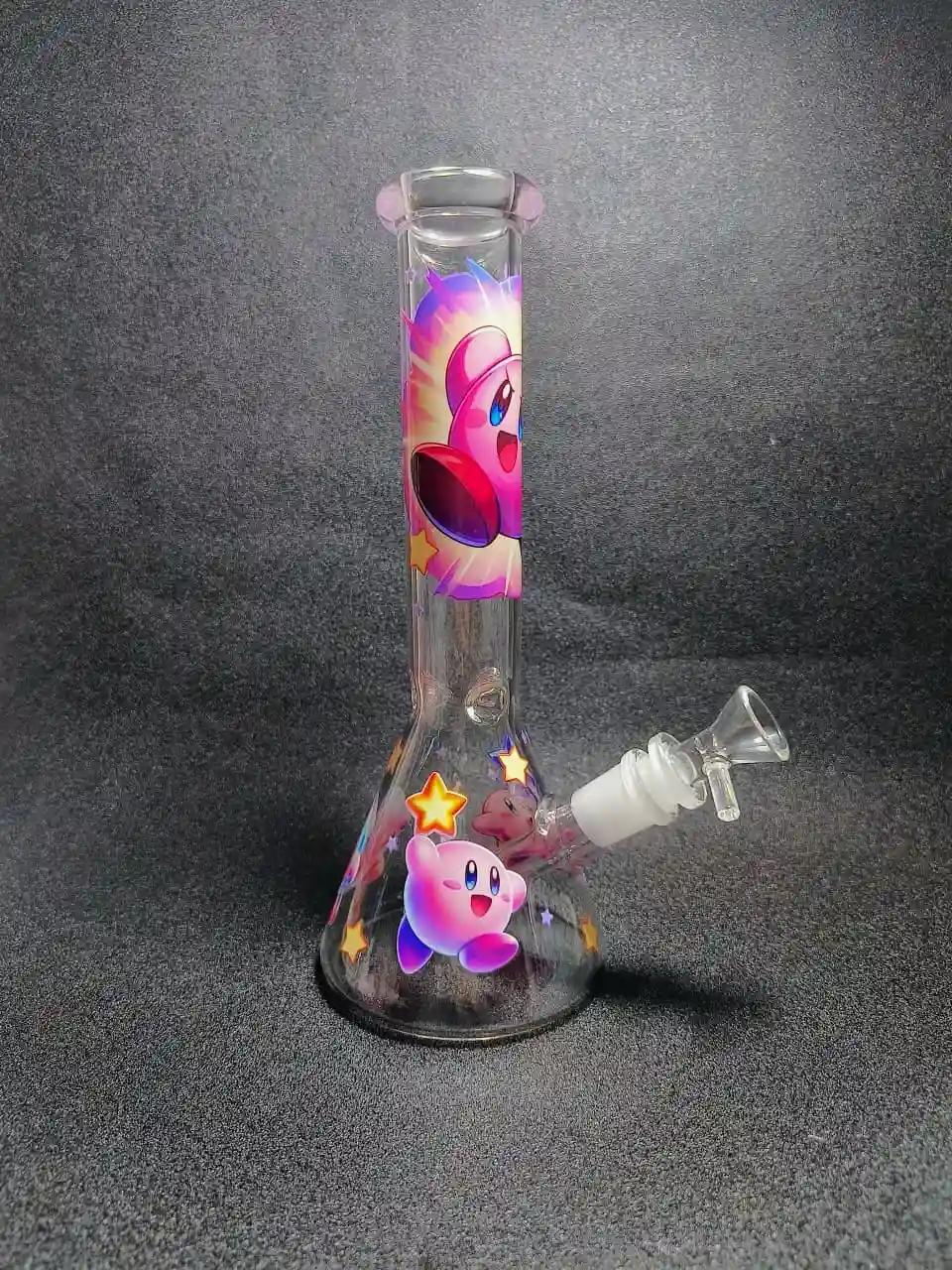 10" Kirby Colorful Star Beaker Glass Bong