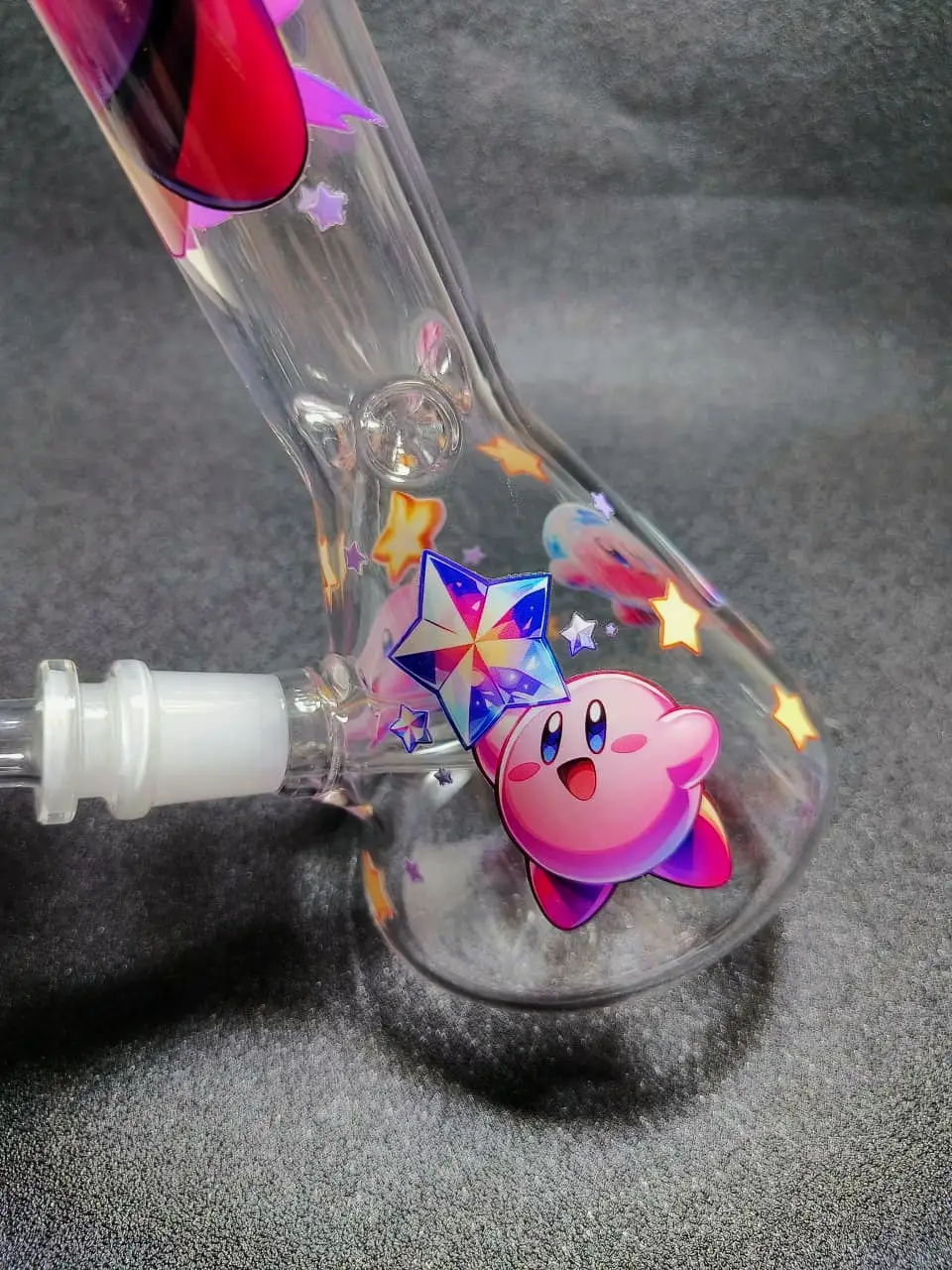 10" Kirby Colorful Star Beaker Glass Bong