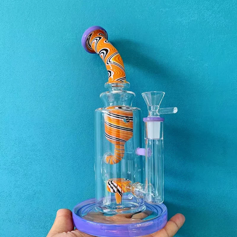 10" Klein Incycler Glass Bong with Swirled Perc