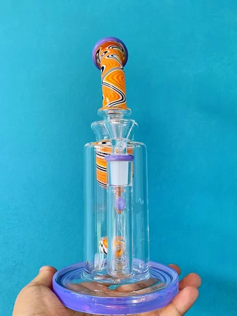 10" Klein Incycler Glass Bong with Swirled Perc